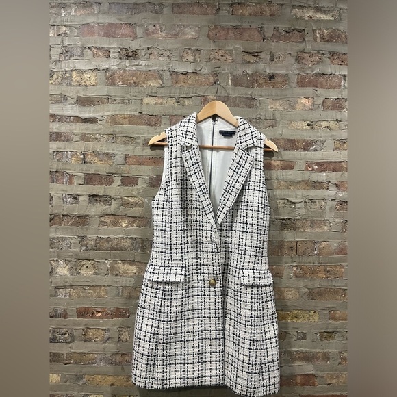 Alice & Olivia Jordy double breasted tweed tuxedo dress - Picture 5 of 14